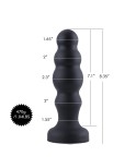 Hismith 8,35" silikondildo, 7,1" innsettbar med KlicLok System - anal dildo, svart