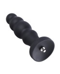 Hismith 8,35" silikonové dildo, 7,1" vložitelné systémem KlicLok – anální dildo, černé