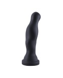 Hismith 8,5" silikondildo, 7" insättningsbar, med analdildo, svart