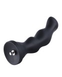 Dildo in silicone Hismith da 8,5 ", inseribile da 7", con dildo anale, nero