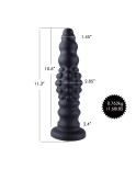 Hismith 11,3" silikon anal dildo, 10,6" innsettbar anal perler dildo med KlicLok System