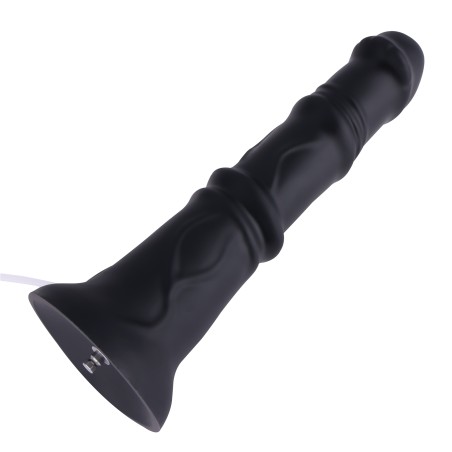 Hismith 11.2" Silicone Dildo ,10.2" Insertable Length with KlicLok System, Black，M Size Anal Pleasure