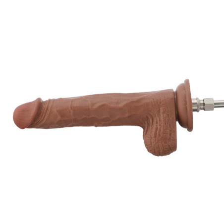 TPE Dildo with EzfunLok System ,Keith，Coffee